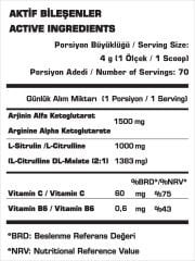 Citrulline Malate Refuel + AAKG 280 Gr (Portakal)
