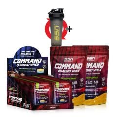 SSN Sports Style Nutrition Command Quadro Whey 1780 Gr 70 Şase MIX Çikolata- Muz Mango ( 40 x 1 box - 15 x 2 Doypacks) Kombinas