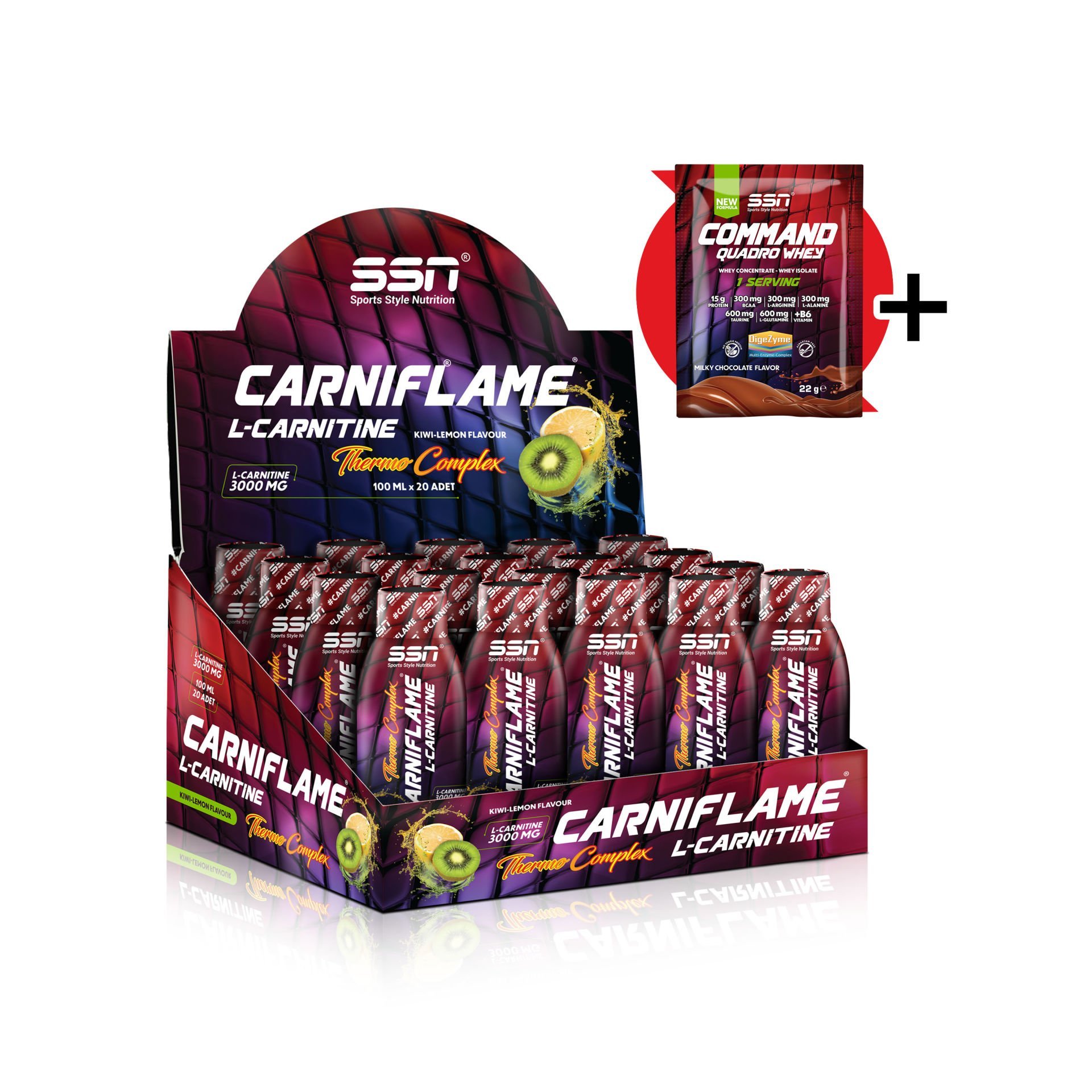 Carniflame 3000 Mg 20 Shot(Kivi) L Karnitin