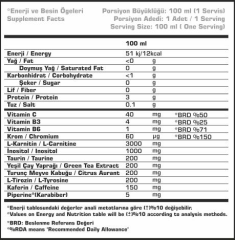 Carniflame 3000 Mg 20 Shot(Kivi) L Karnitin