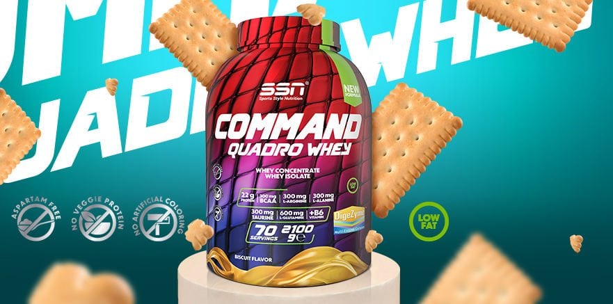 SSN Sports Style Nutrition Command Quadro Whey 2100 Gr (Bisküvi) Protein Tozu