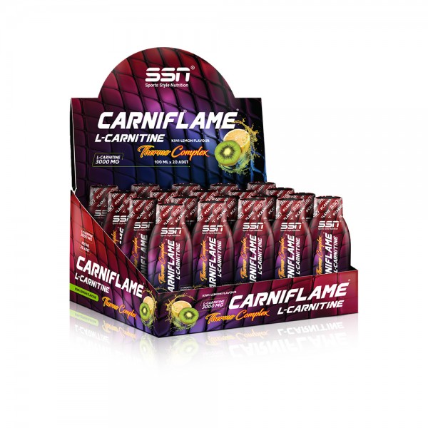 SSN Sports Style Nutrition Carniflame 3000 Mg 20 Shot (Kivi) L Karnitin