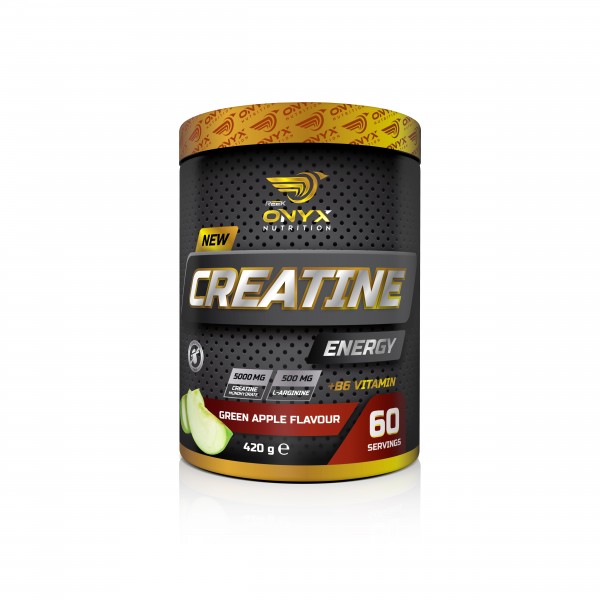Onyx Nutrition Creatine Energy 420g Yeşil Elma  60 Servis