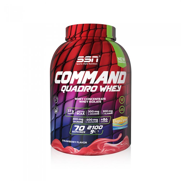 SSN Sports Style Nutrition Command Quadro Whey 2100Gr (Çilek) Protein Tozu