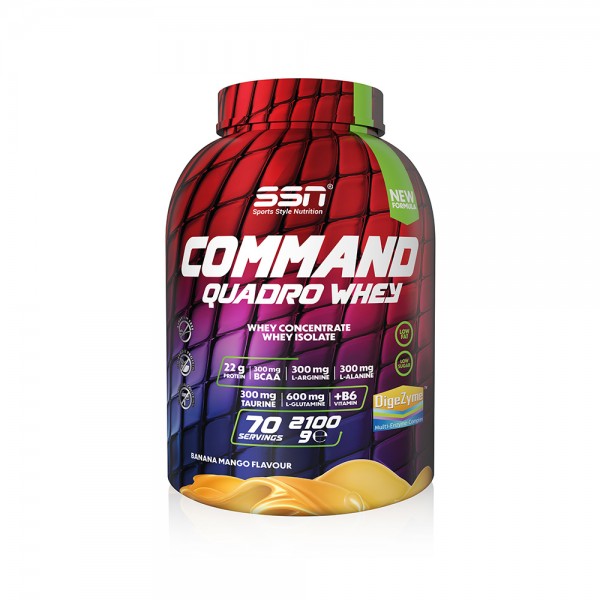 SSN Sports Style Nutrition Command Quadro Whey 2100 Gr (Muz-Mango) Protein Tozu